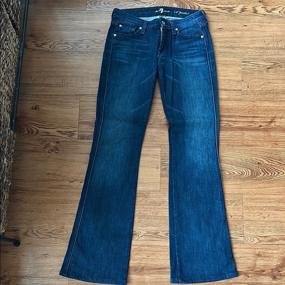 7 for All Mankind- A Pocket- Women's Blue Jeans
